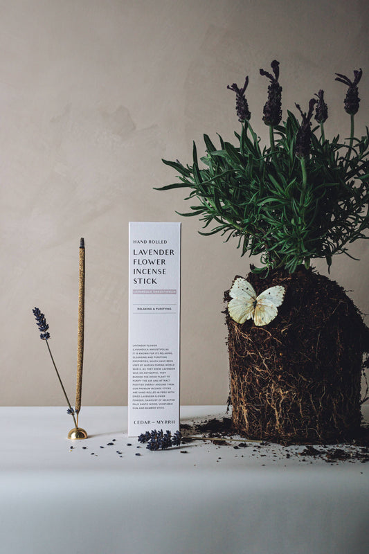 Hand Rolled Lavender Flower Incense Stick